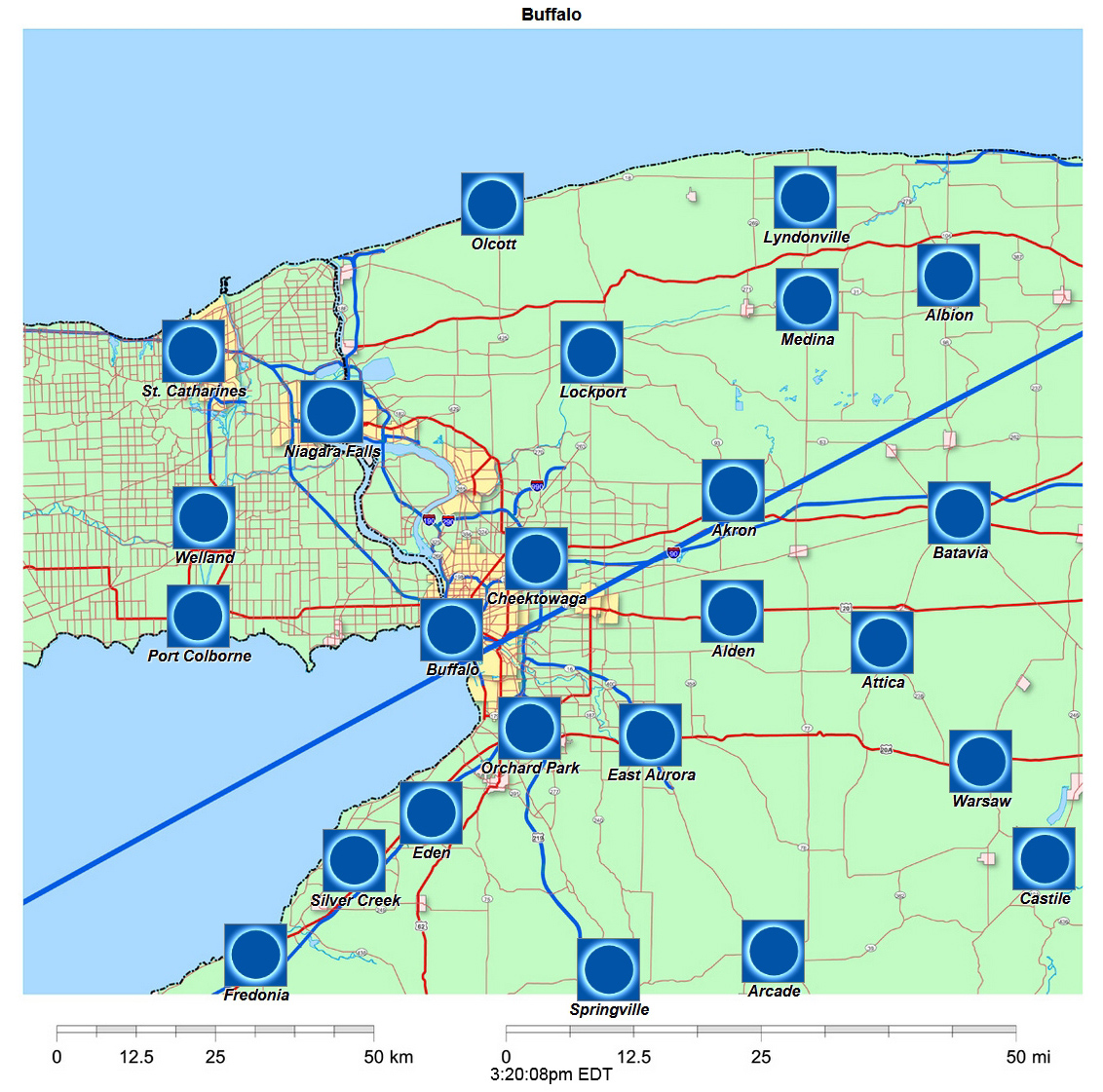 Interactive 2024 eclipse map for Buffalo